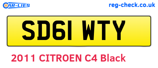 SD61WTY are the vehicle registration plates.