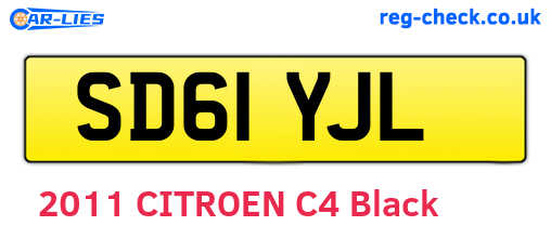 SD61YJL are the vehicle registration plates.