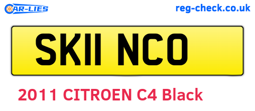 SK11NCO are the vehicle registration plates.