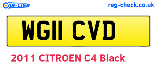 WG11CVD are the vehicle registration plates.