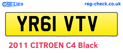YR61VTV are the vehicle registration plates.