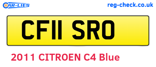 CF11SRO are the vehicle registration plates.