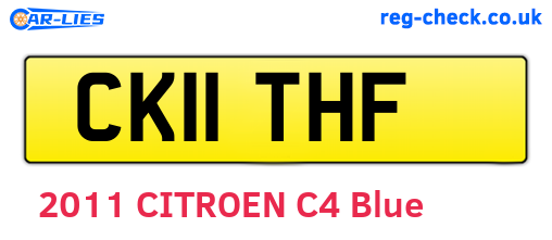 CK11THF are the vehicle registration plates.