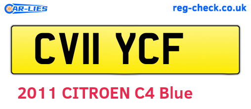 CV11YCF are the vehicle registration plates.