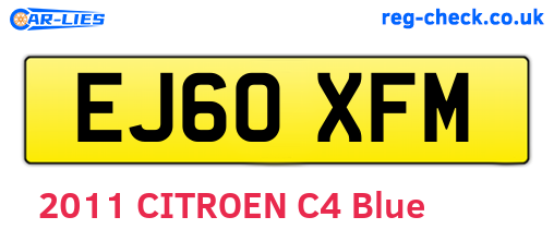 EJ60XFM are the vehicle registration plates.