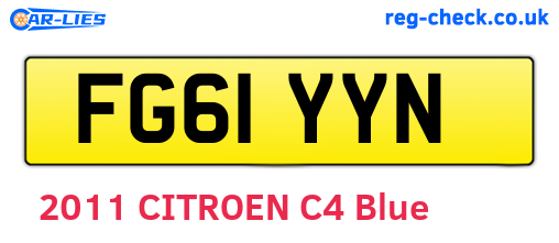 FG61YYN are the vehicle registration plates.