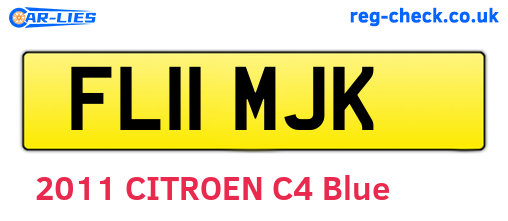 FL11MJK are the vehicle registration plates.
