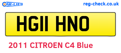 HG11HNO are the vehicle registration plates.