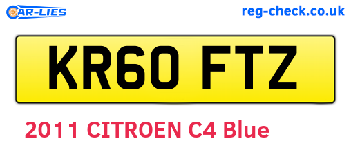 KR60FTZ are the vehicle registration plates.