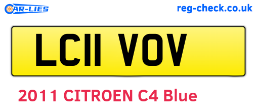 LC11VOV are the vehicle registration plates.