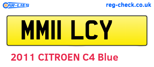 MM11LCY are the vehicle registration plates.