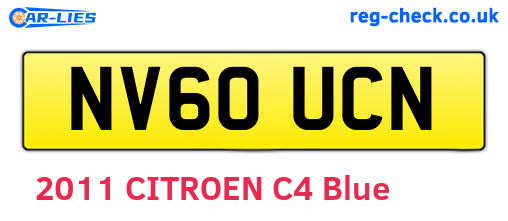 NV60UCN are the vehicle registration plates.