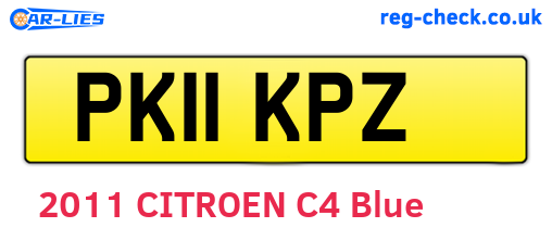 PK11KPZ are the vehicle registration plates.