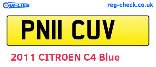 PN11CUV are the vehicle registration plates.