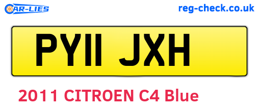 PY11JXH are the vehicle registration plates.