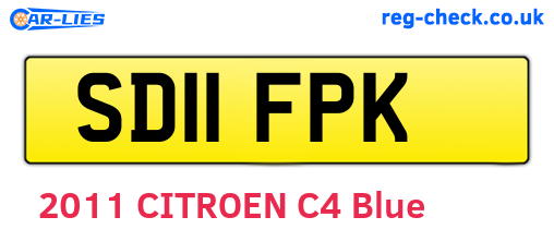 SD11FPK are the vehicle registration plates.