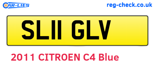 SL11GLV are the vehicle registration plates.
