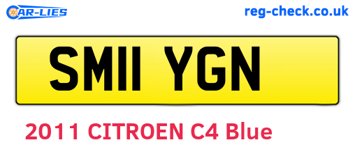 SM11YGN are the vehicle registration plates.