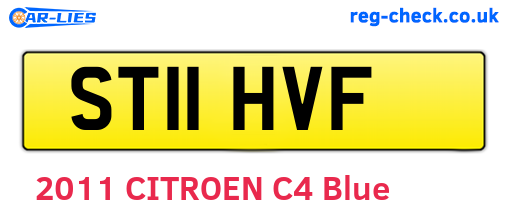 ST11HVF are the vehicle registration plates.