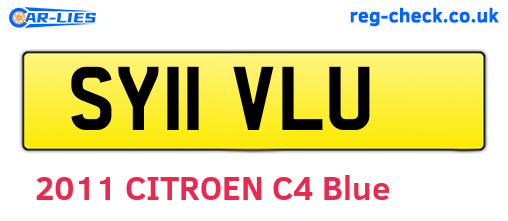 SY11VLU are the vehicle registration plates.