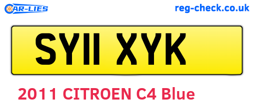 SY11XYK are the vehicle registration plates.