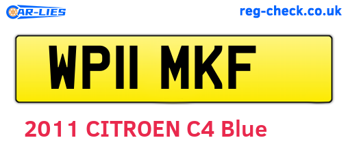 WP11MKF are the vehicle registration plates.