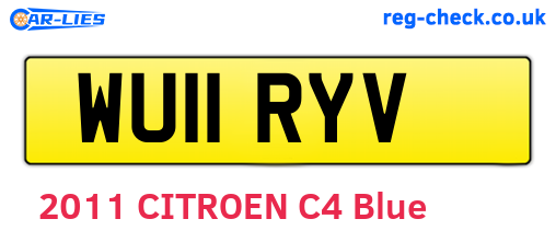 WU11RYV are the vehicle registration plates.