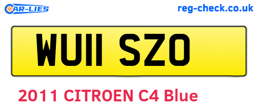 WU11SZO are the vehicle registration plates.