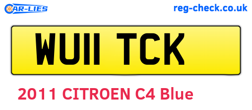 WU11TCK are the vehicle registration plates.