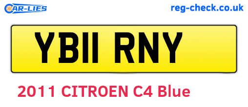YB11RNY are the vehicle registration plates.
