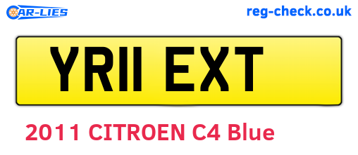 YR11EXT are the vehicle registration plates.