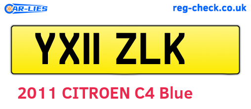 YX11ZLK are the vehicle registration plates.
