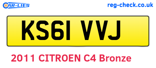 KS61VVJ are the vehicle registration plates.
