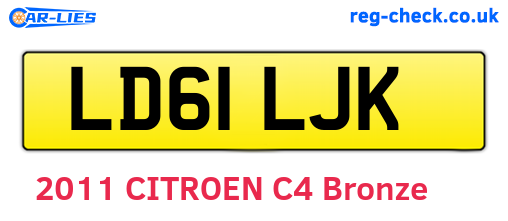 LD61LJK are the vehicle registration plates.