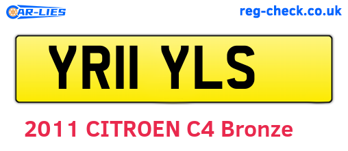 YR11YLS are the vehicle registration plates.