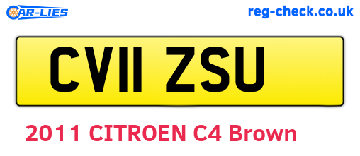 CV11ZSU are the vehicle registration plates.