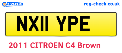 NX11YPE are the vehicle registration plates.