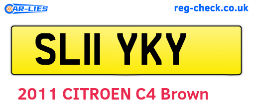 SL11YKY are the vehicle registration plates.