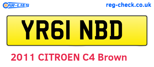YR61NBD are the vehicle registration plates.