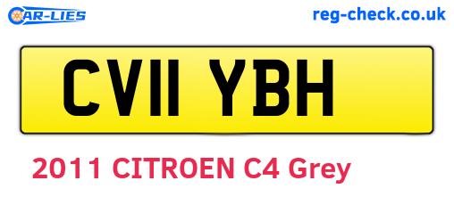 CV11YBH are the vehicle registration plates.