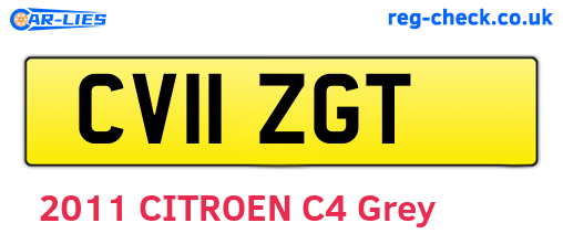 CV11ZGT are the vehicle registration plates.