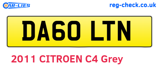 DA60LTN are the vehicle registration plates.