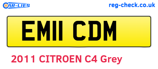 EM11CDM are the vehicle registration plates.