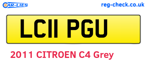 LC11PGU are the vehicle registration plates.
