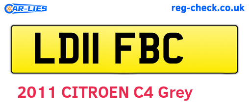 LD11FBC are the vehicle registration plates.