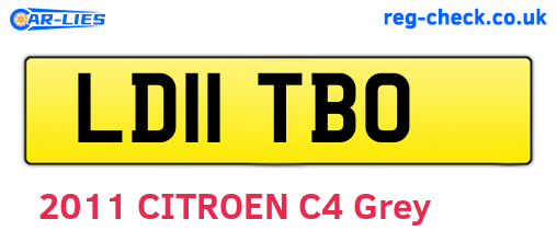 LD11TBO are the vehicle registration plates.