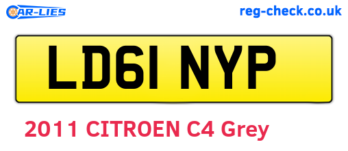 LD61NYP are the vehicle registration plates.