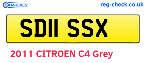 SD11SSX are the vehicle registration plates.