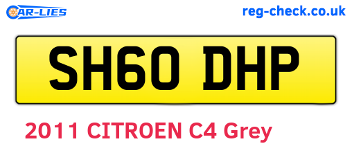 SH60DHP are the vehicle registration plates.