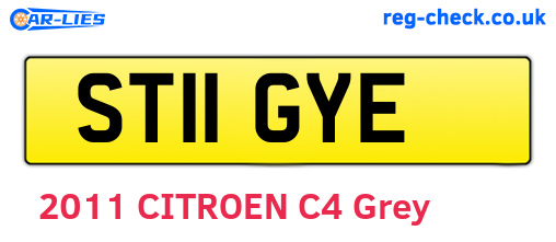 ST11GYE are the vehicle registration plates.